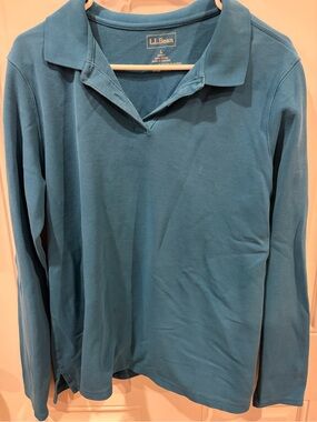 L.L. Bean Men's Long-Sleeve Polo - Teal